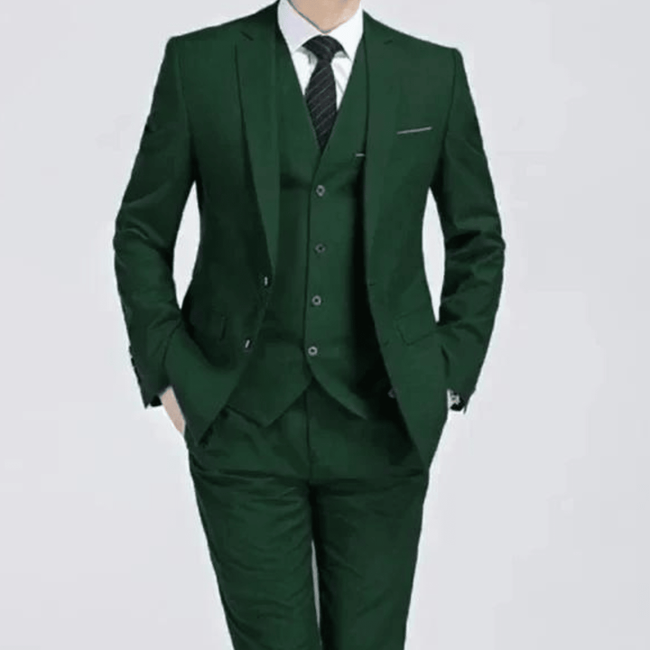 Emory Men's Black Three-Piece Formal Suit