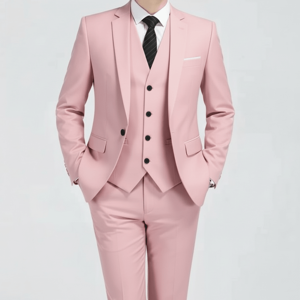 Emory Men's Black Three-Piece Formal Suit