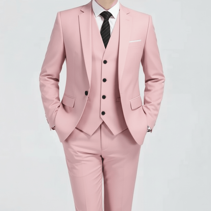 Emory Men's Black Three-Piece Formal Suit
