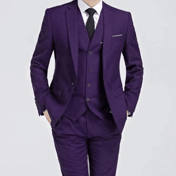 Emory Men's Black Three-Piece Formal Suit