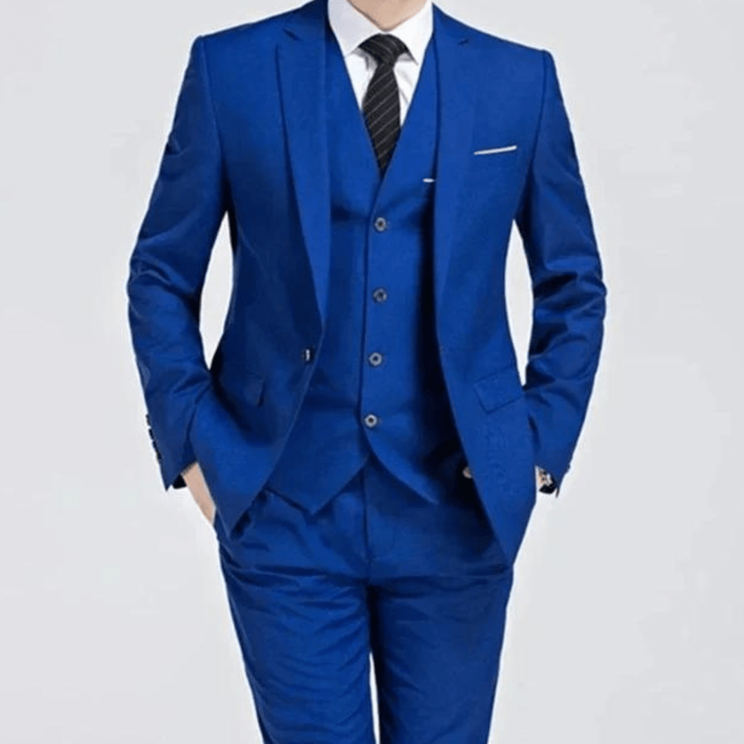 Emory Men's Black Three-Piece Formal Suit