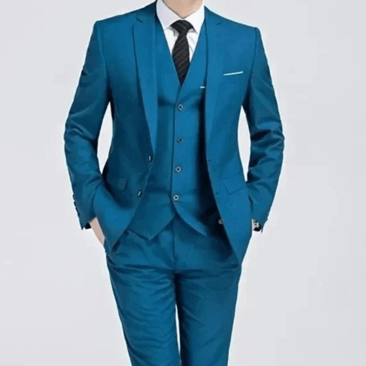 Emory Men's Black Three-Piece Formal Suit