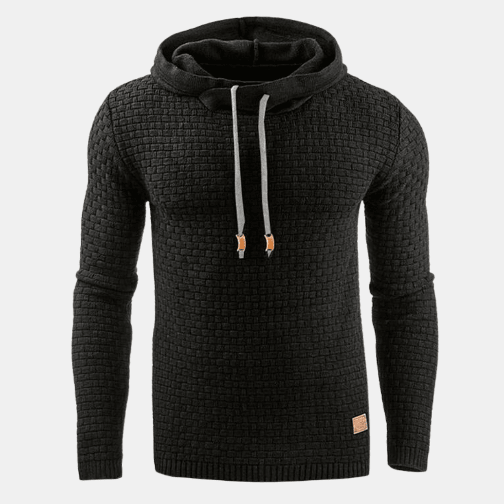 Caleb Men's Vintage Patterned Pullover Hoodie