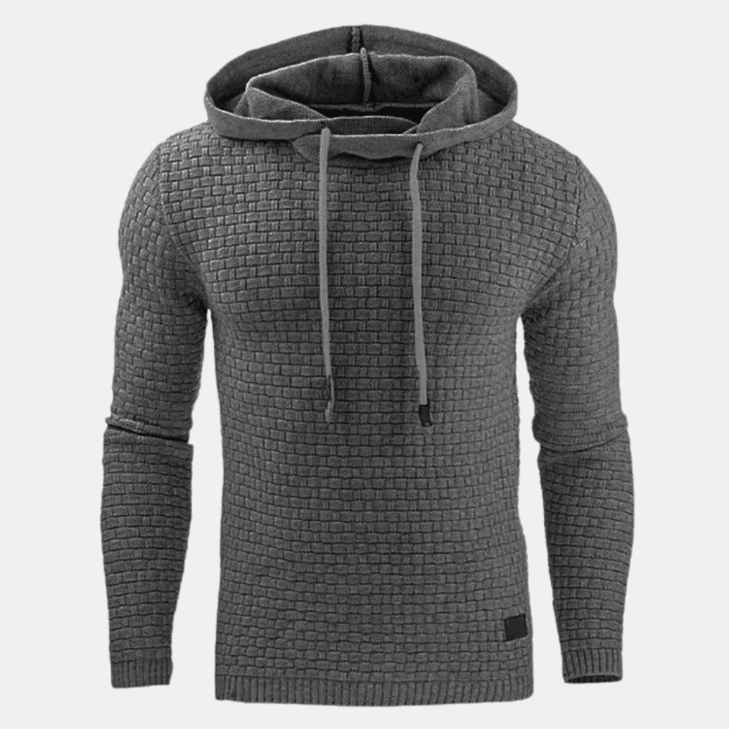 Caleb Men's Vintage Patterned Pullover Hoodie