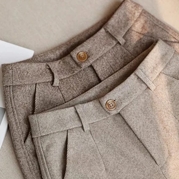 Dashiell Men's Vintage High-Waist Pleated Trousers
