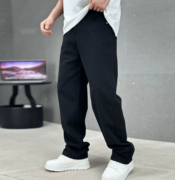 Jericho Men's Wide Fit Straight Leg Jeans