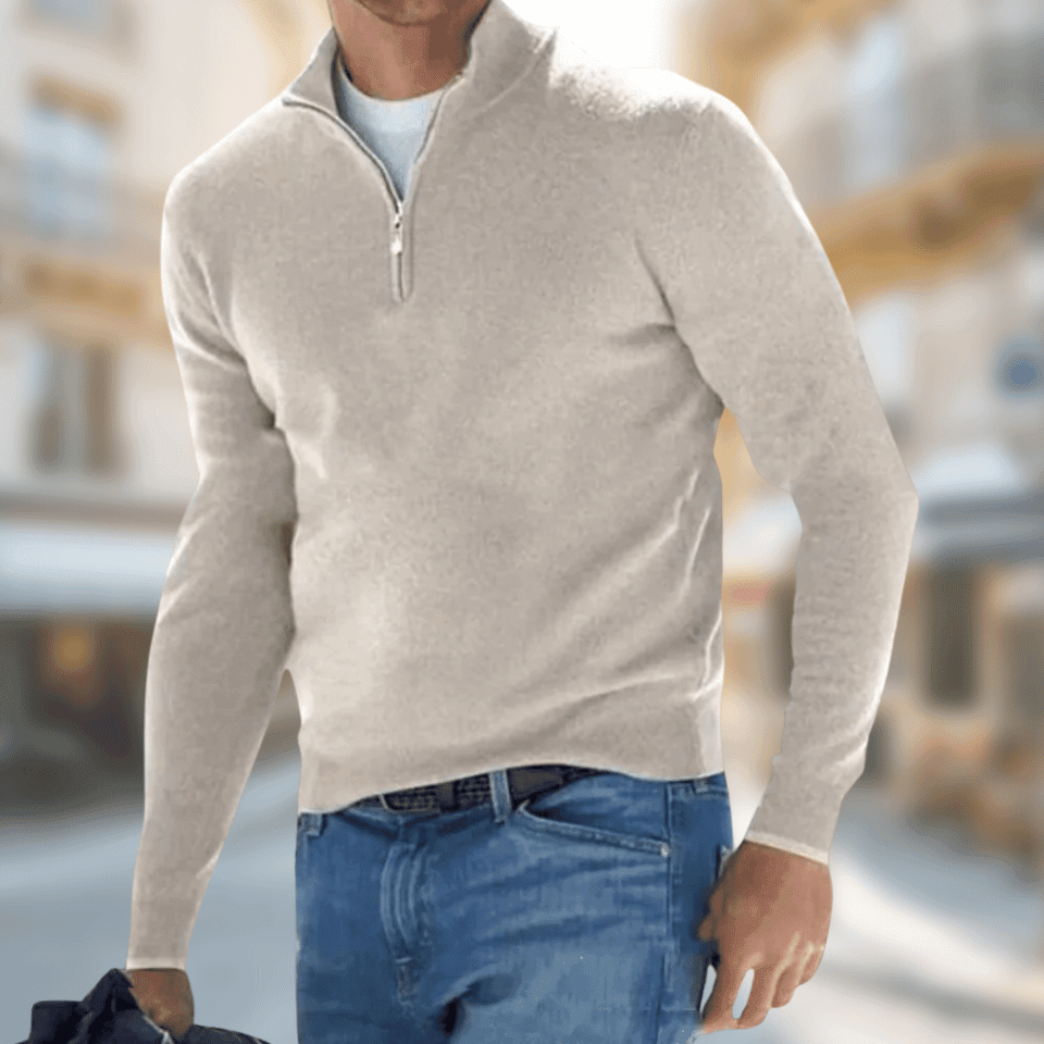 Murphy Men's Zip-Collar Casual Sweater