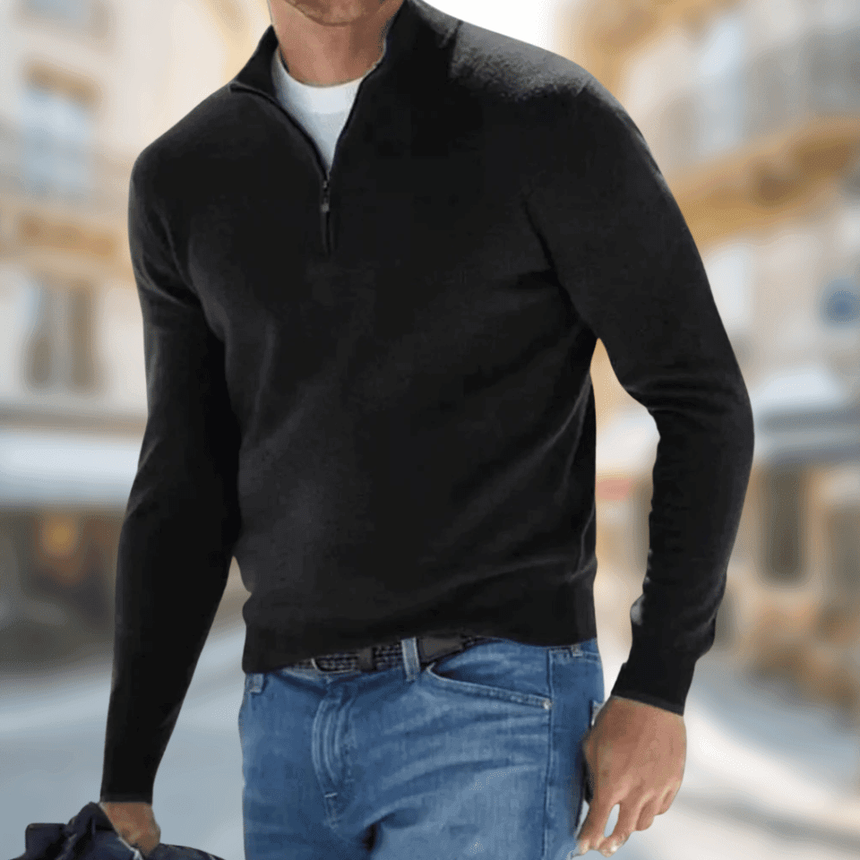 Murphy Men's Zip-Collar Casual Sweater
