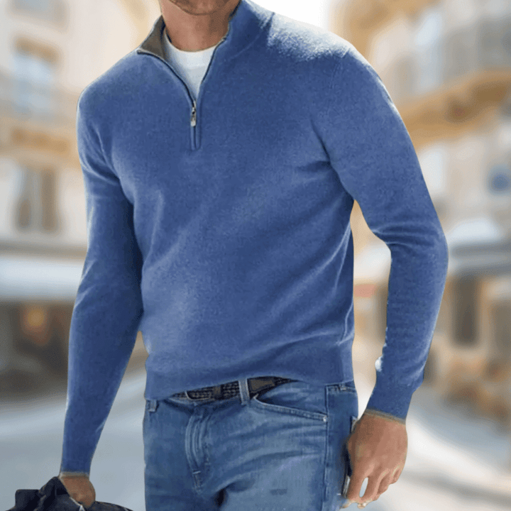 Murphy Men's Zip-Collar Casual Sweater