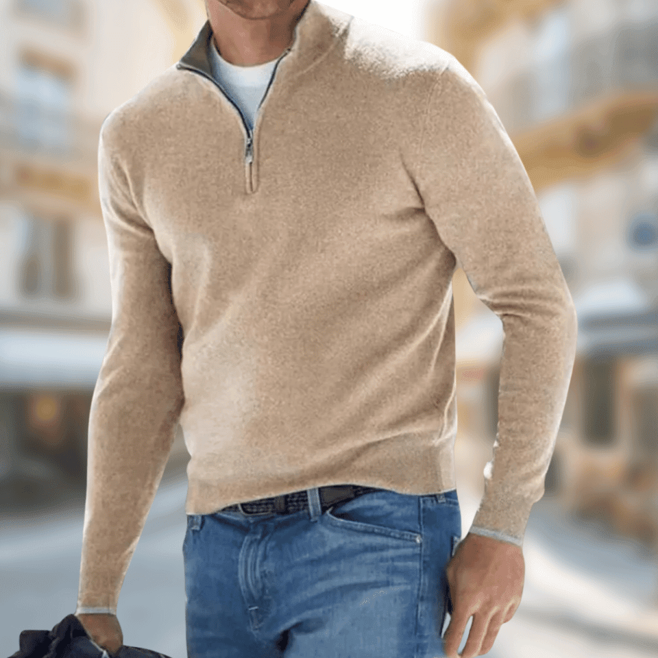 Murphy Men's Zip-Collar Casual Sweater