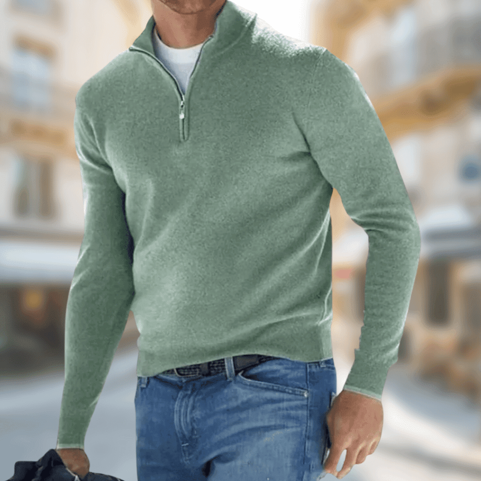 Murphy Men's Zip-Collar Casual Sweater