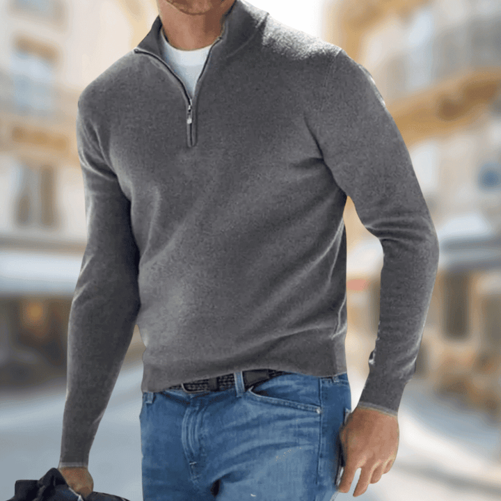 Murphy Men's Zip-Collar Casual Sweater