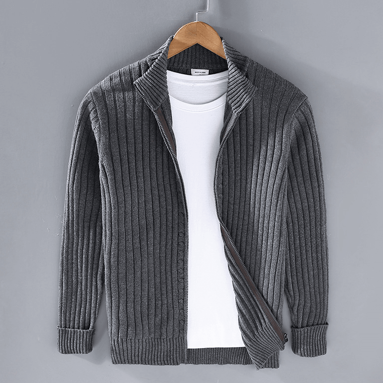 Kit Men's Zip-Up Knit Cardigan