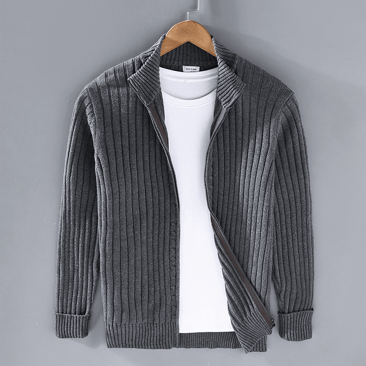 Kit Men's Zip-Up Knit Cardigan
