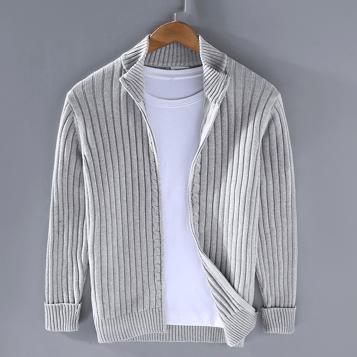 Kit Men's Zip-Up Knit Cardigan