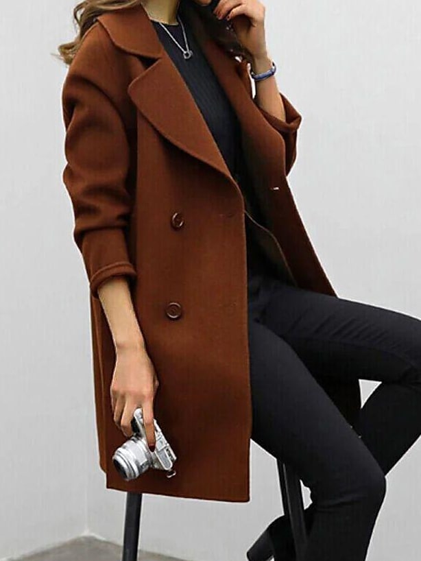 Annora Women's Classic Lapel Winter Coat