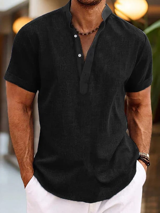 Calvin Men's Short-Sleeve Henley Shirt
