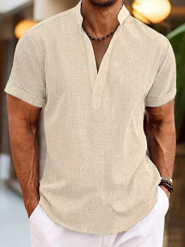 Calvin Men's Short-Sleeve Henley Shirt