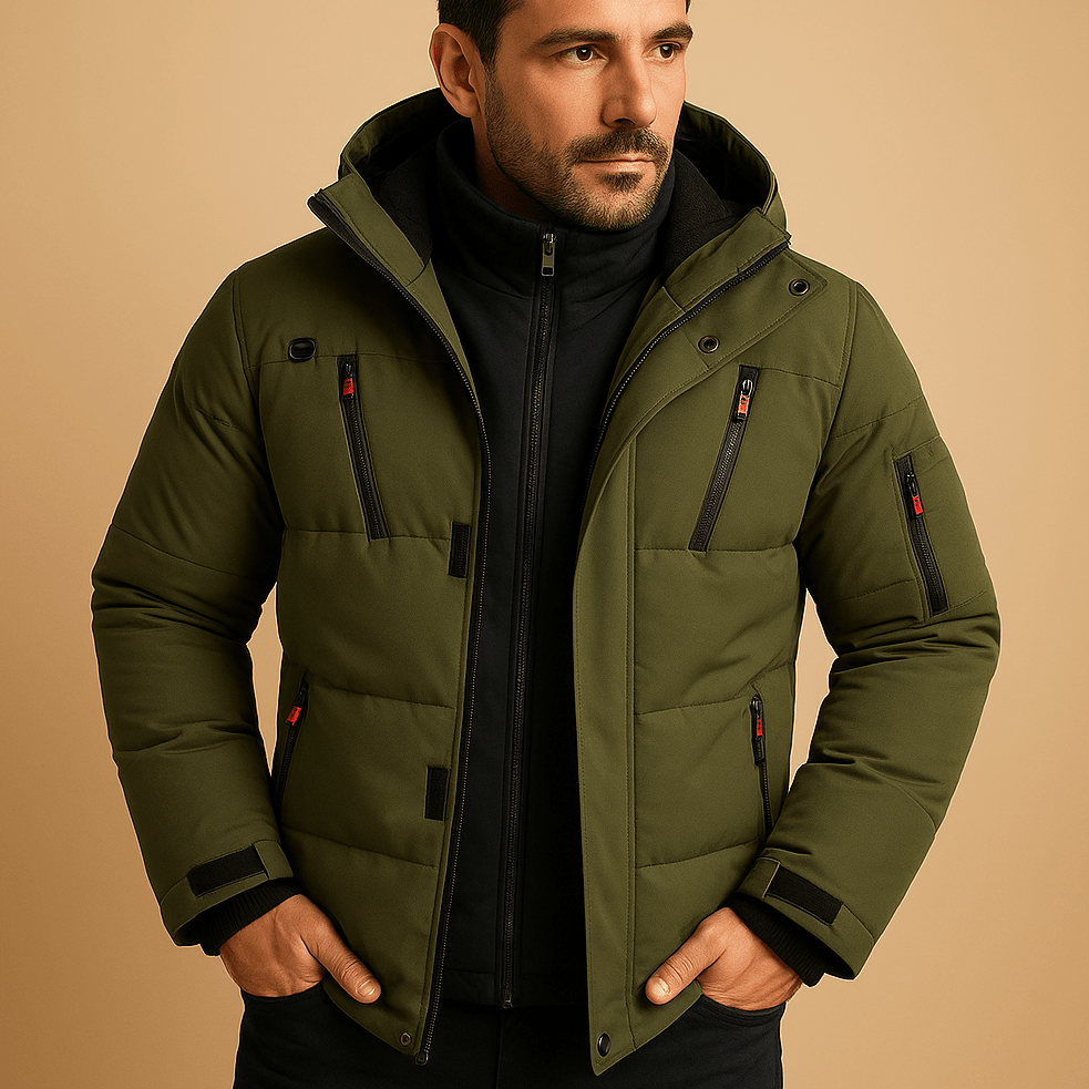 Harlan Men's Robust Thick Winter Jacket with Zip